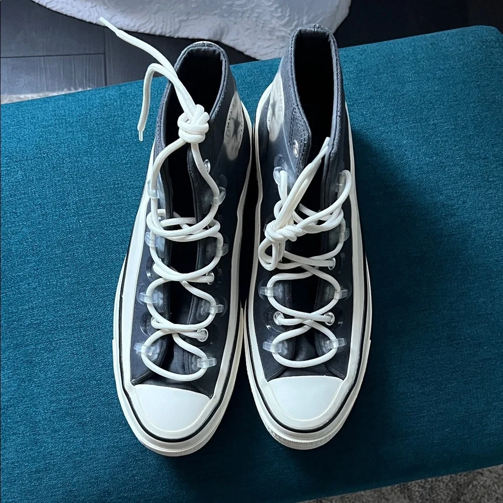 Converse Women's Black and White High-Top Sneakers